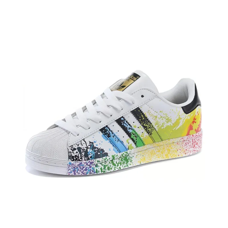 Adidas Originals Superstar Pride Shoes 'White Black Multi Color'-1