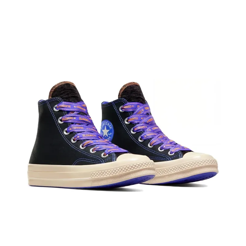 Chuck 70 Converse High 'Ribbon Laces Black Blue Flame'-2