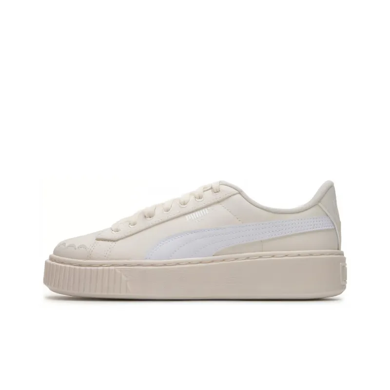 PUMA Breathable Coverage Low Top Skateboard Shoes Women's White-0