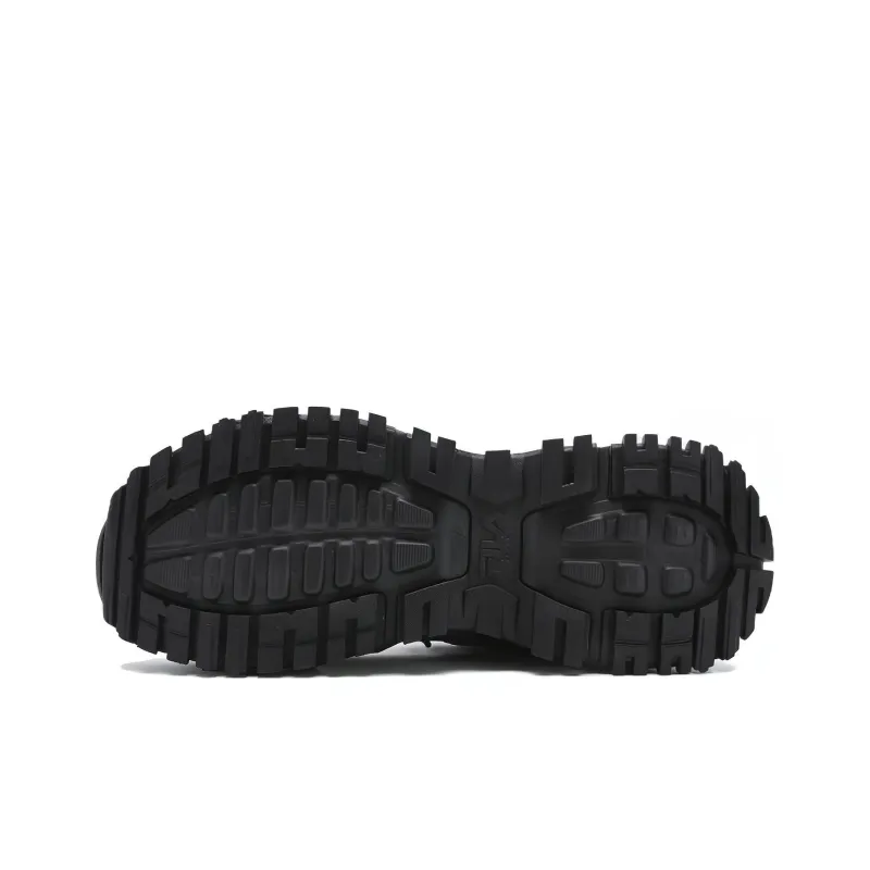 FILA FUSION BIANCO Cushioning, Abrasion Resistant, And Waterproof Low Top Chunky Sneakers Women's Black-4