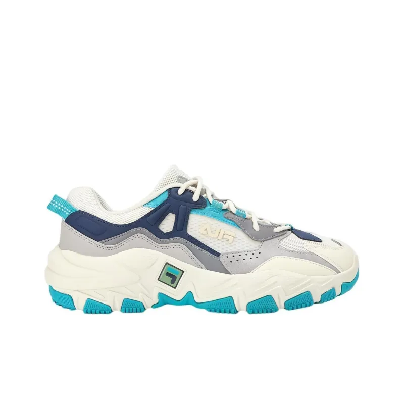 FILA Ravagement 2 Anti Slip Wear Resistant Low Top Running Shoes Men's White Blue-1