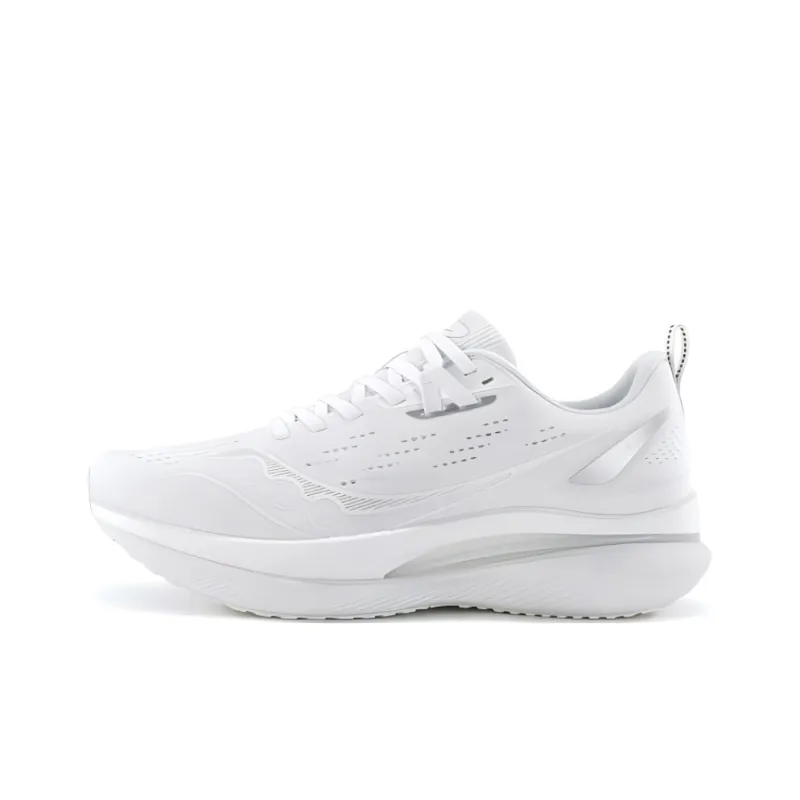 Saucony Cushioning Abrasion Resistant Breathable Low Top Casual Running Shoes Unisex White-0