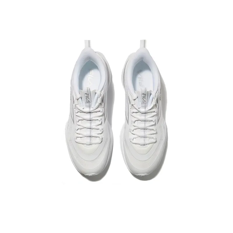 FILA Neuron 5 Cushioning Anti Slip And Wear Resistant Coverage Low Top Running Shoes Unisex White Gray Korean Style-6
