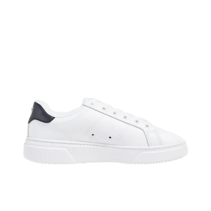 FILA Court Plumpy Lite Wear resistant And Lightweight Low Top Skateboard Shoes Unisex White Blue-1