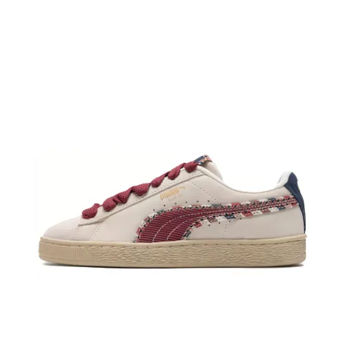 PUMA Skateboard Shoes Unisex Low-Top Off White Red