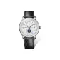 Silver Case White Dial Black Leather Strap Model