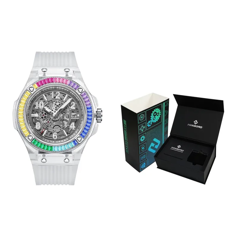 HANBORO Automatic Mechanical Movement Watch Unisex Mother-of-Pearl Color Watch Dial HBR982-CB-1