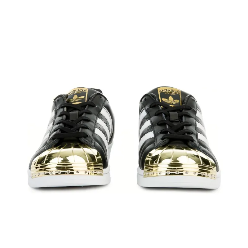 Adidas Superstar Metal Toe Core Black Gold Toe Women's-2