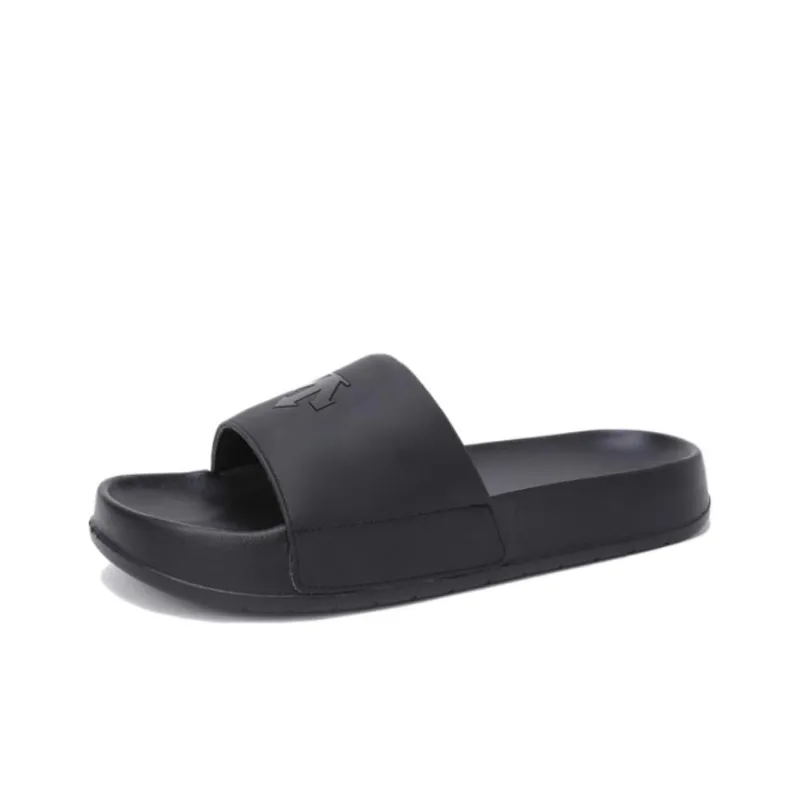 DESCENTE Slip Resistant Slide Slippers Unisex Black-1