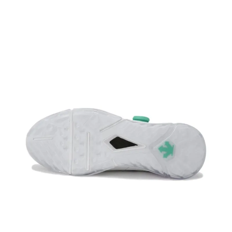 DESCENTE Durable Breathable Low Top Golf Shoes Women's White Green-4