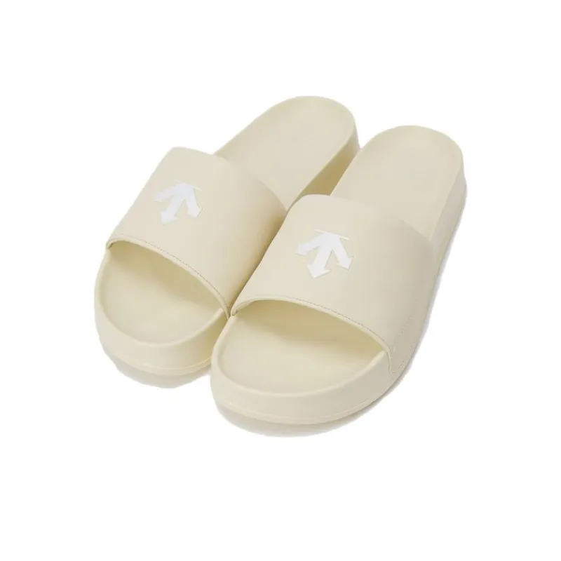 DESCENTE Slip Resistant Slide Slippers Unisex Beige-2