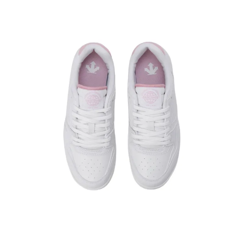 DESCENTE Dribble V2 Anti Slip Wear Resistant Low Top Skateboard Shoes Women's White Pink-3