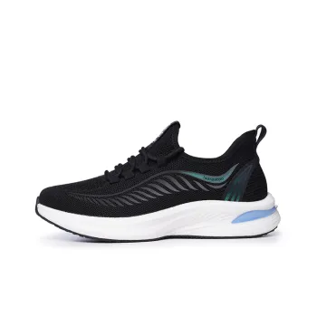 LAORENTOU Running Shoes Men Low Top Black/White