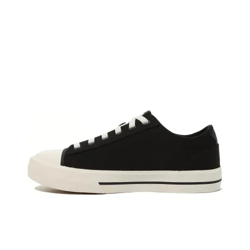 FILA Canvas Shoes Unisex Low-Top Black White