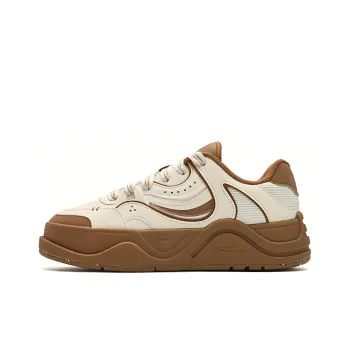 FILA FUSION 50 50 Cushioning Wear Resistant Low Top Skateboard Shoes Women's Brown White