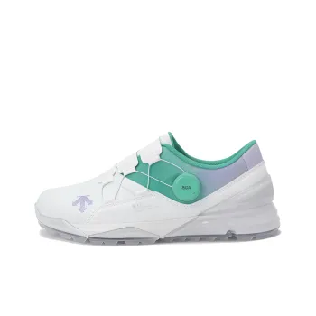 DESCENTE Durable Breathable Low Top Golf Shoes Women's White Green