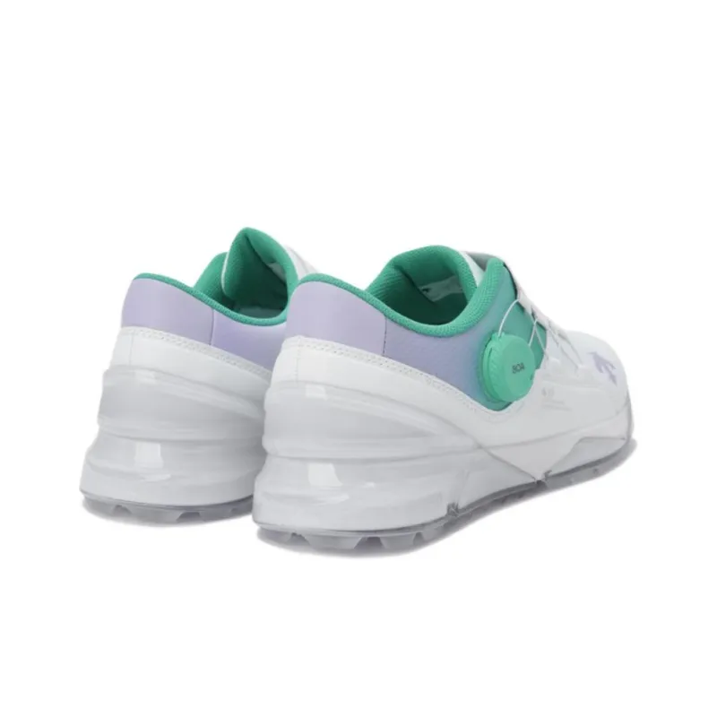 DESCENTE Durable Breathable Low Top Golf Shoes Women's White Green-3