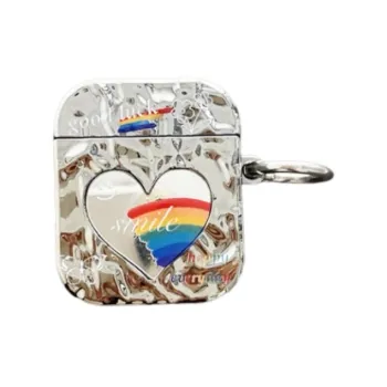 CORBELLATI Suitable For Apple Airpods 1/2/3/pro1/2 TPU Electroplated Heart Mirror Rainbow Smiley Face Headphone Cases