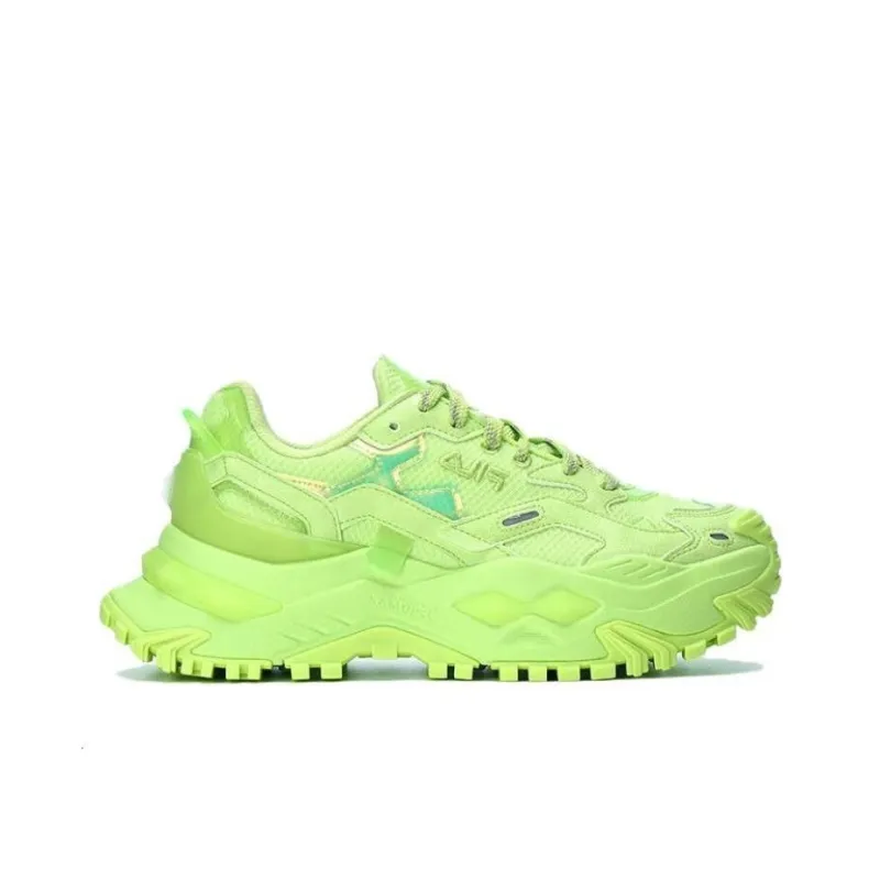 FILA FUSION BIANCO Hard Candy Height Increasing Wear Resistant Slip Resistant Low Top Casual Shoes Women's Green-1