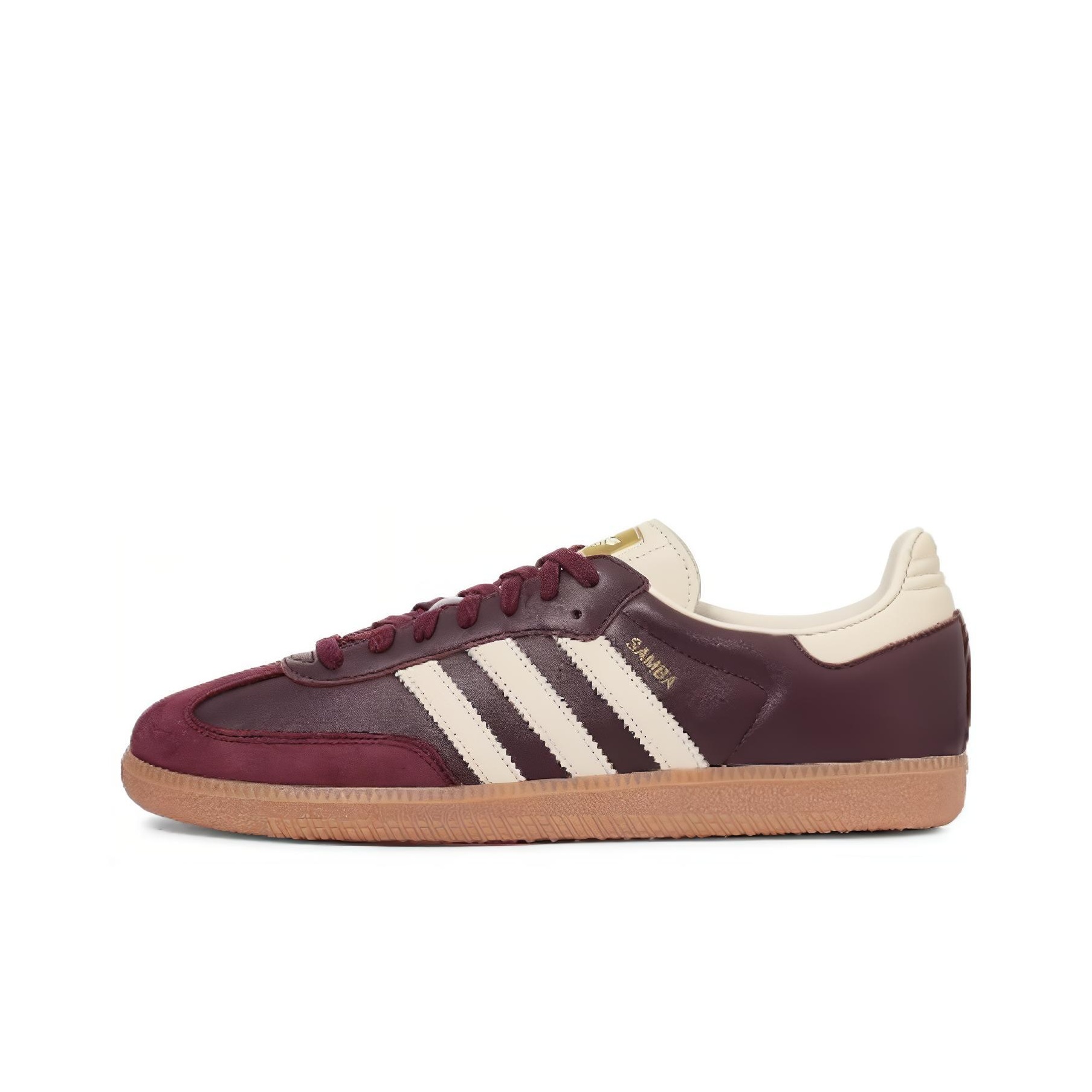 Adidas Originals Samba Og Maroon Gold Metallic Women s US W 7.5