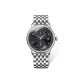 Silver Case Gunmetal Dial Steel Band Style