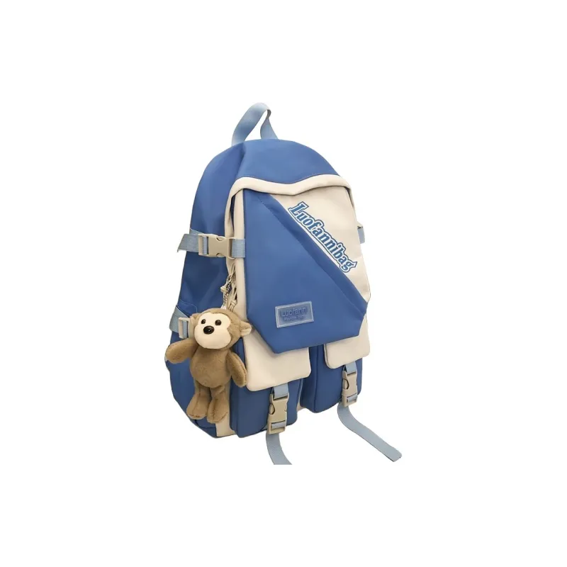 NX DOUGHNUT Nylon Backpack Tubas Unisex Black, Red, Blue, Khaki-5