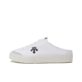 DESCENTE Cron Tempo Slip Resistant Closed Toe Slippers Unisex White Black