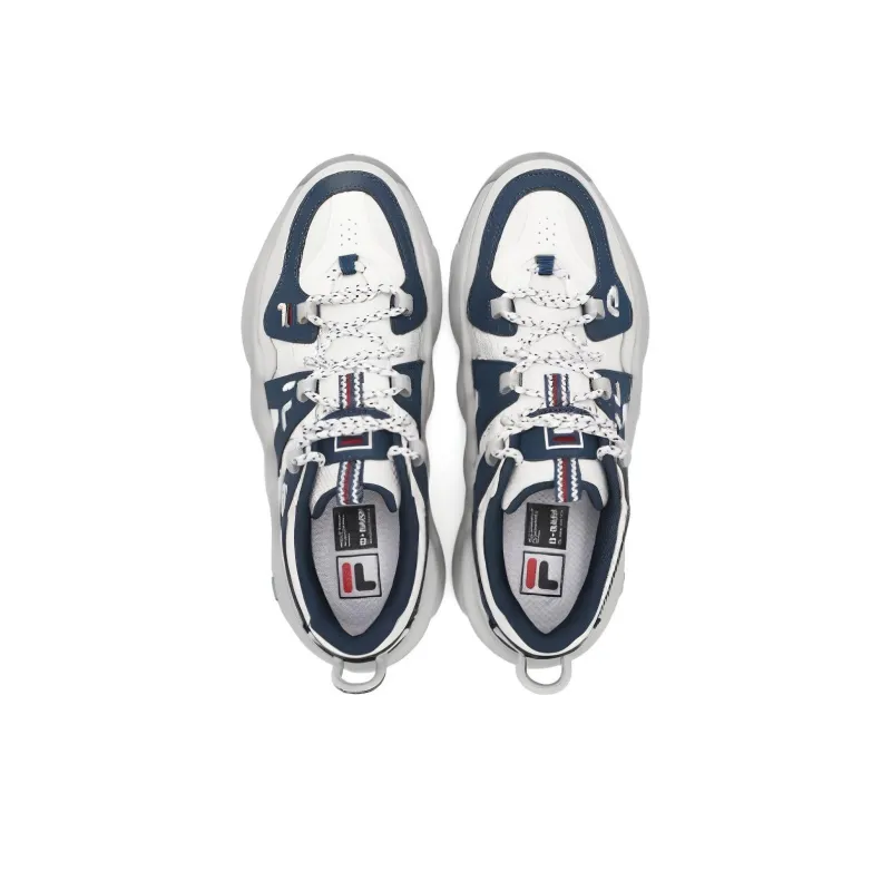 FILA Panini Cushioning Wear Resistant High Top Vintage Basketball Shoes Men's Blue White-2