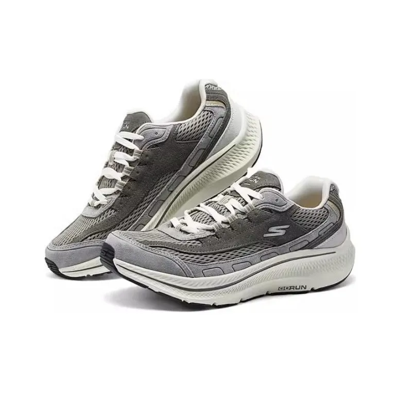 Skechers Go Run Consistent 2.0 Durable Breathable Lightweight Low Top Casual Shoes Men's Gray Brown-2