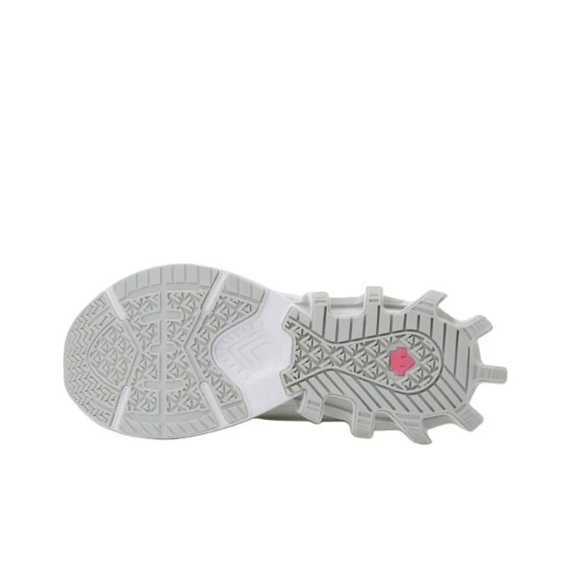 DESCENTE Shock Absorbers With Slip Resistant Features Low Top Casual Running Shoes Unisex White-4