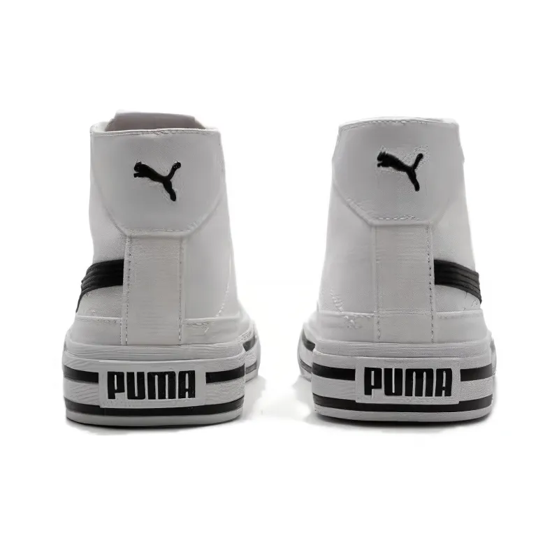 PUMA Court Classic Durable Breathable Low-Top Skateboard Shoes Unisex White Black-4
