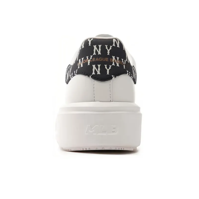 MLB Chunky Classic Wear Resistant Low Top Skateboard Shoes Unisex White-3