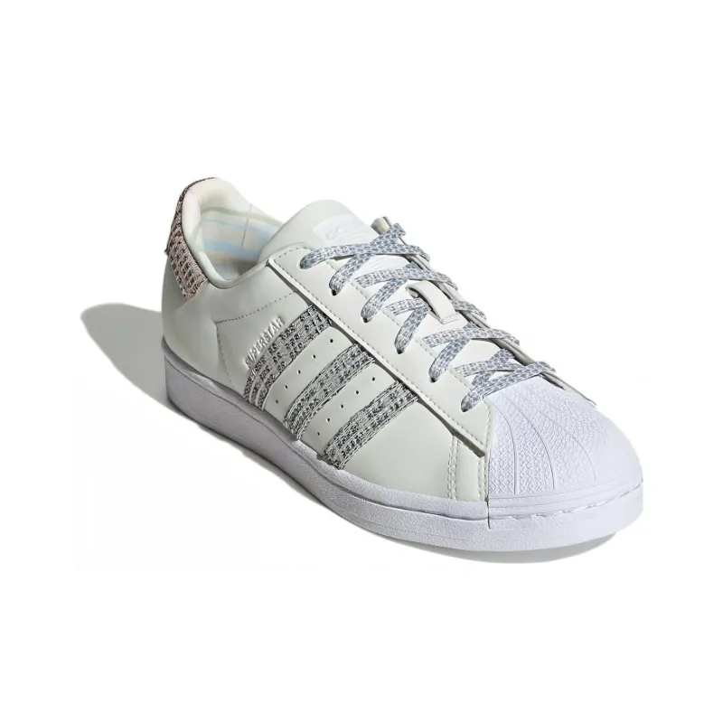 Adidas Superstar Shoes 'Plaid White' Women's-2