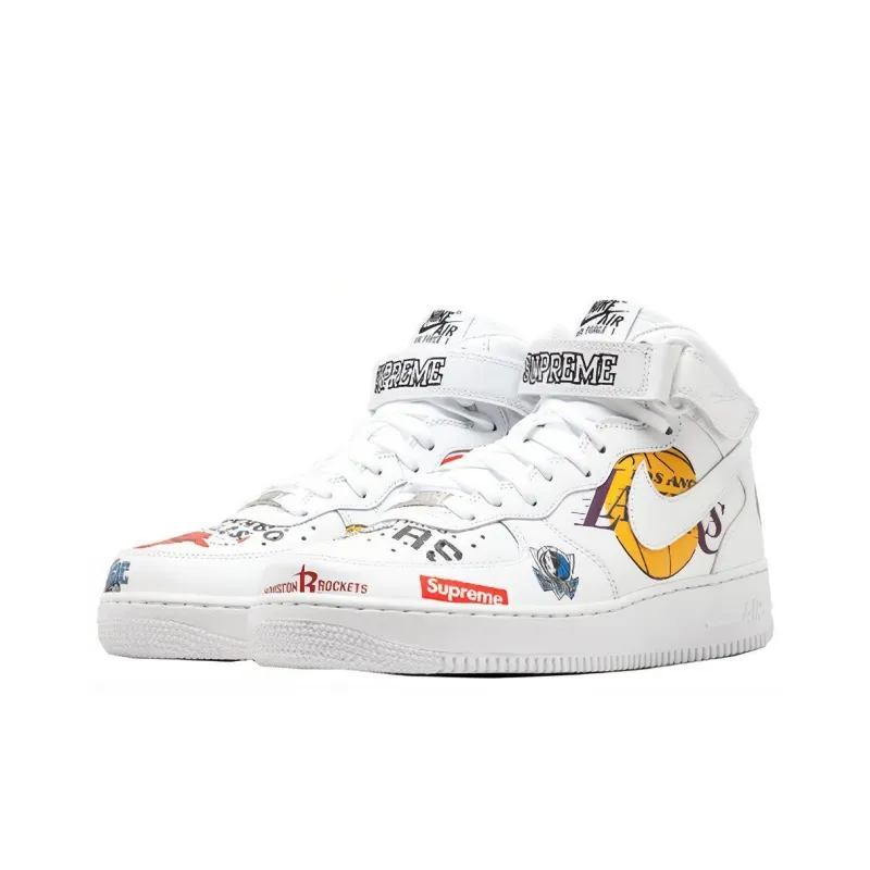 Nike Air Force 1 Mid Supreme Nba White-3