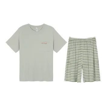 WOLFSFUL Pajama Set Men's Withered Leaf Green