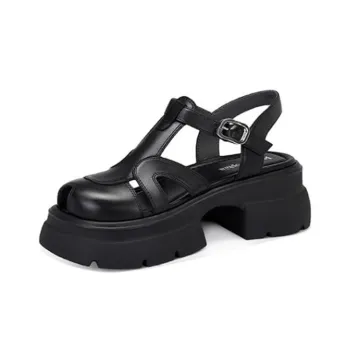 JESSICA SOPHIA Roman Sandals 5cm Women's Black