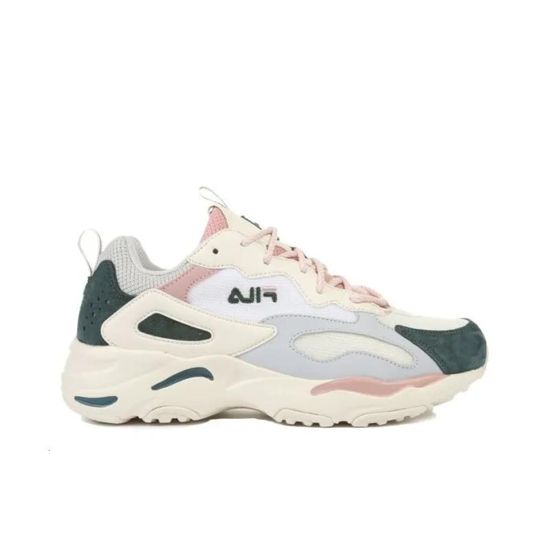 FILA Ray Tracer Low Top Running Shoes White/Pink/Green-1