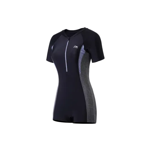 LiNing Swimming Sets Nylon, Elastane, Polyester Blend Swimming Pool Water Park Beach Hot Spring Women's Black