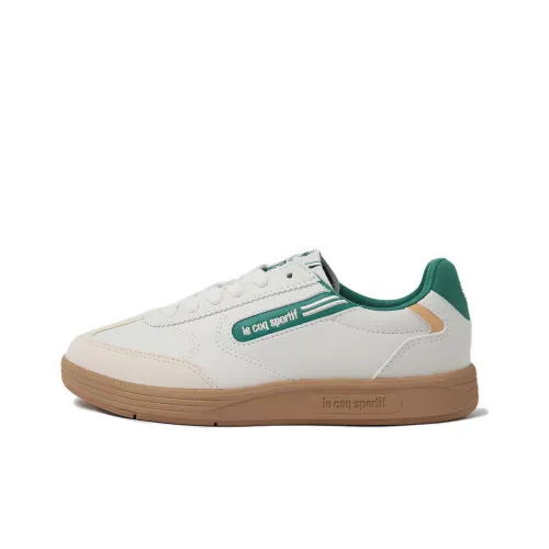 Le Coq Sportif Skateboard Shoes Unisex Low-Top White/Green