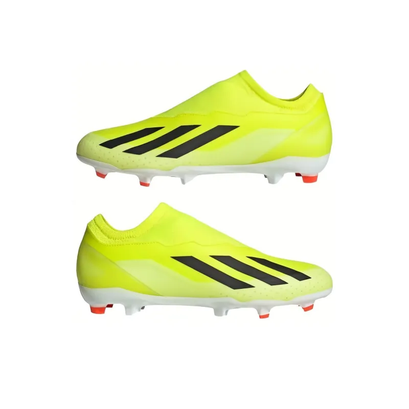 Adidas Crazyfast League Laceless Fg Team Solar Yellow Core Black Cloud White-2