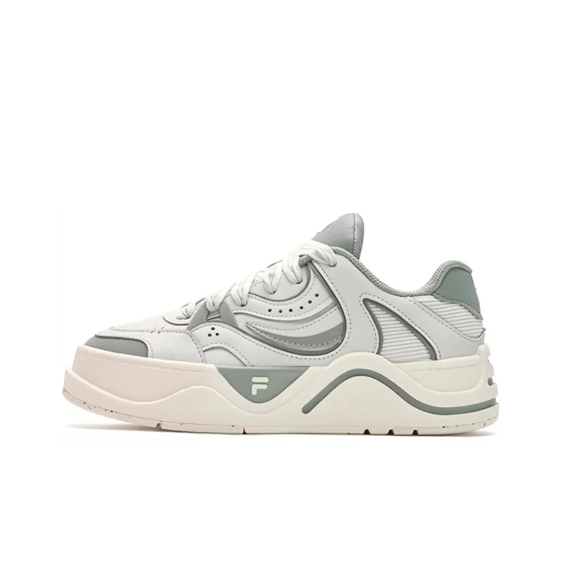 FILA FUSION 50 50 Slip Resistant Cushioning Low Top Skateboard Shoes Women's Green White-0