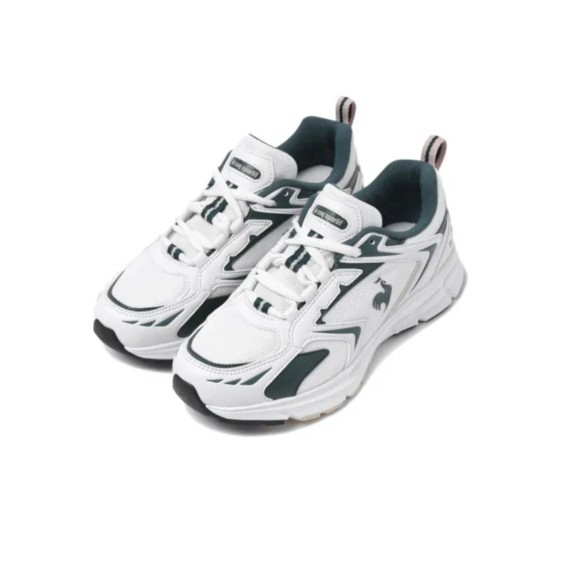 Le Coq Sportif Lightweight And Breathable Low Top Casual Shoes Unisex White Green-2