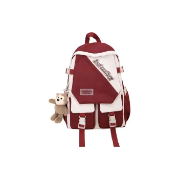 NX DOUGHNUT Nylon Backpack Large Size Unisex Black Red Blue Khaki