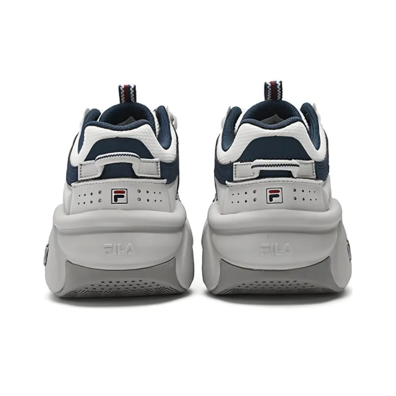 FILA Panini Cushioning Wear Resistant High Top Vintage Basketball Shoes Men's Blue White-3
