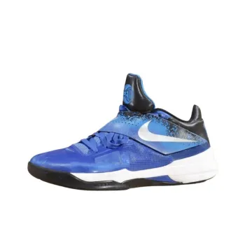 Nike KD 4 Protro Cushioning Anti Slip And Wear Resistant Low Top Basketball Shoes Men's Blue White