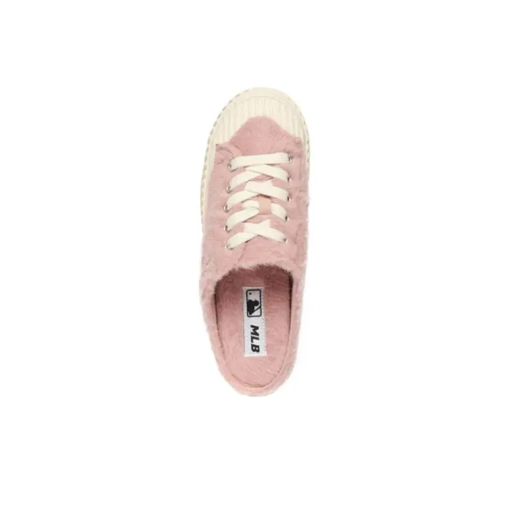 MLB Playball Mule Cushioning Lightweight Low Top Skateboard Shoes Unisex Pink White-2