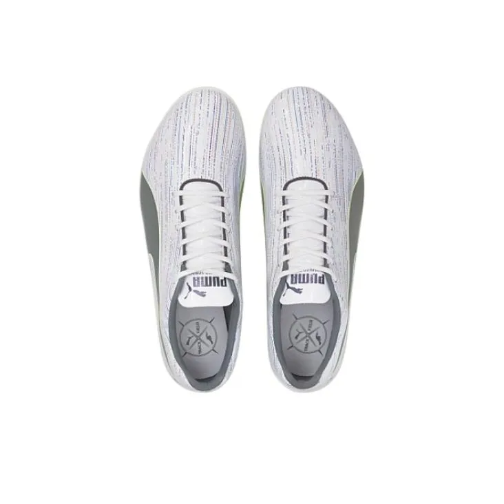 PUMA EvoSPEED Sprint 13 Cushioning, Wear Resistant Low Top Running Shoes Men's Yellow White-2
