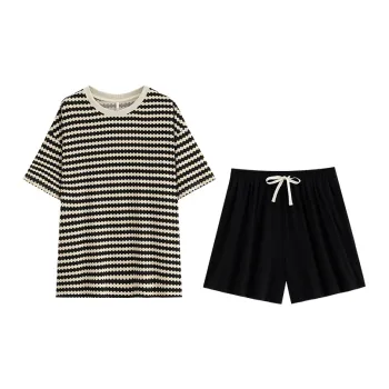 Yue Nei Pajama Set Women's Wave Pattern