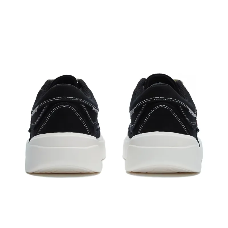 FILA FUSION CURVE Anti Slip And Wear Resistant Lightweight Low Top Canvas Shoes Men's Black White-3