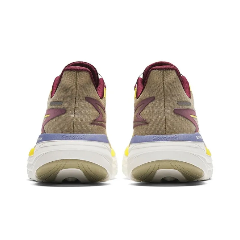 Sprandi Rolling Dome Lite Running Shoes Men Low Top Toffee Yellow/Wine Red Purple/Yellow Cream 6-2